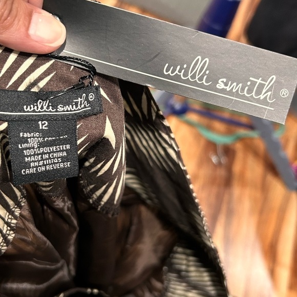 Willi Smith wrap brown and cream fully lined skirt size 10. NWT - Picture 4 of 5